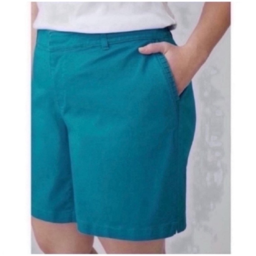 Plus Size Teal Girlfriend Shorts Lane Bryant
